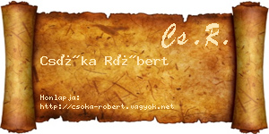 Csóka Róbert névjegykártya
