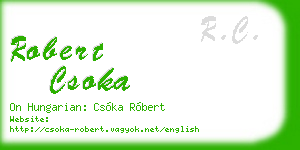 robert csoka business card